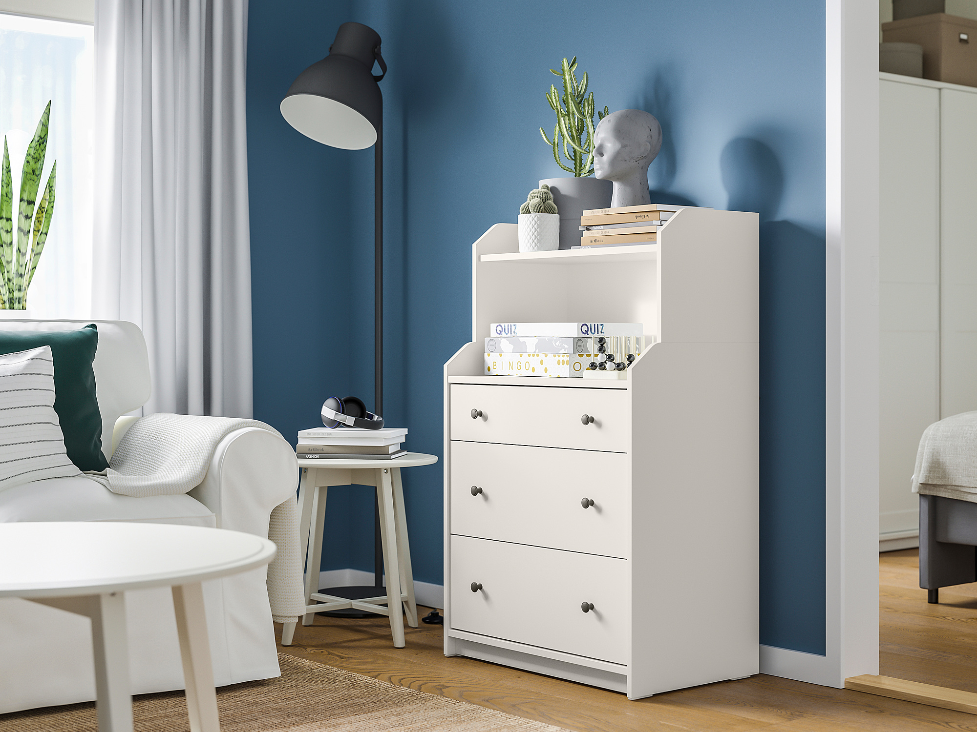 Комод Хауга 17 white ИКЕА (IKEA) изображение товара