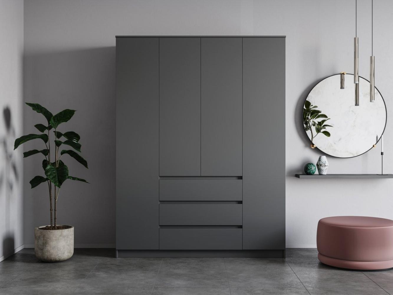 Распашной шкаф Мальм 315 grey ИКЕА (IKEA) изображение товара