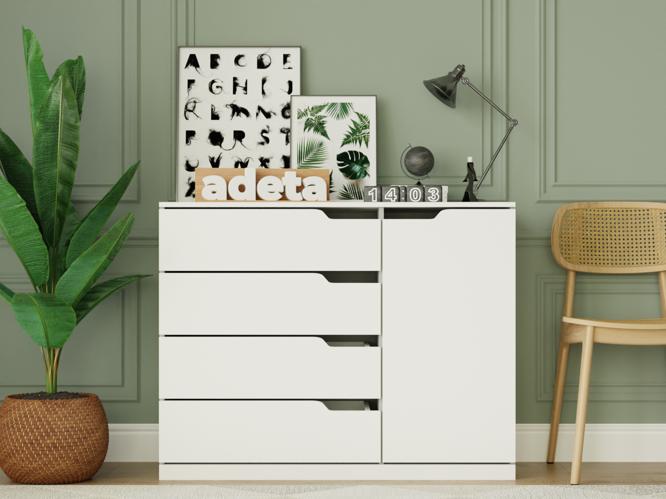 Комод Нордли 18 white ИКЕА (IKEA) изображение товара