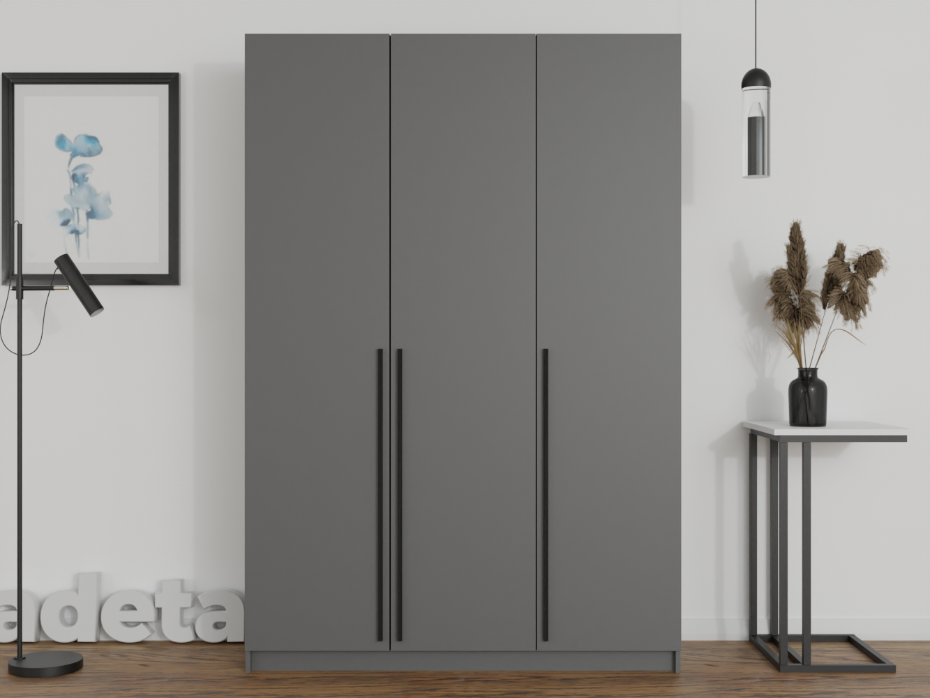 Распашной шкаф Пакс Фардал 58 grey ИКЕА (IKEA) изображение товара