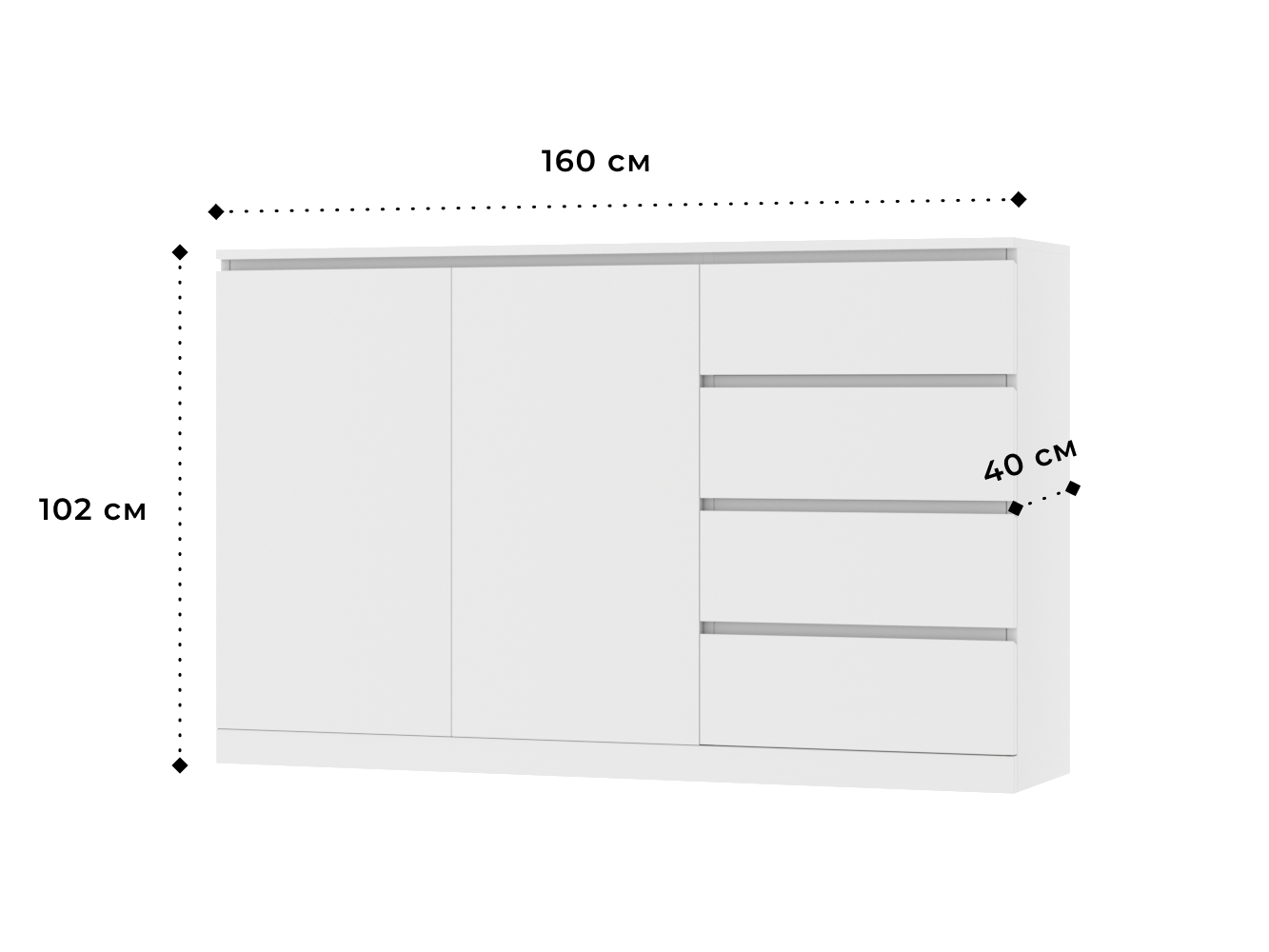 Комод Мальм 18 white ИКЕА (IKEA) изображение товара