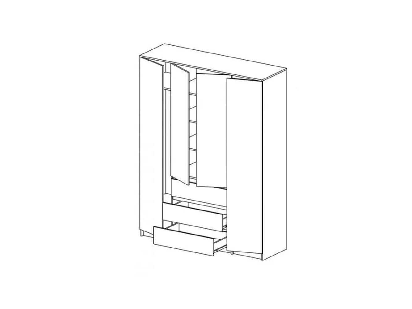 Распашной шкаф Мальм 315 brown ИКЕА (IKEA) изображение товара